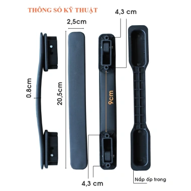 Tay cầm thay thế vali Lock & Lock kèm ốc vít - Thay nhanh, giá chỉ 29.994 VNĐ