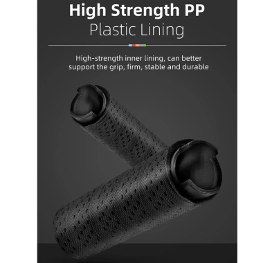 Tay cầm xe đạp ROCKBROS MTB chống trượt, khóa được, chất liệu PU bền bỉ 4