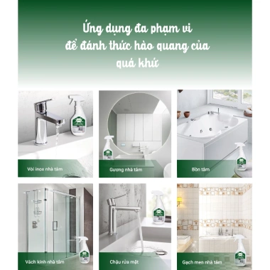 Tẩy cặn canxi đa năng Hikit 500g - Vệ sinh kính, vòi sen, bồn sứ, chậu tắm, gạch men, gương soi - Mua 1 tặng 2 - Chỉ 65.000 VND