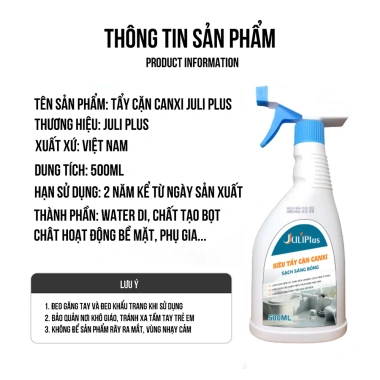 Tẩy cặn canxi inox Juliplus 500ml - Sạch vòi sen, vách kính, giá 69.000₫