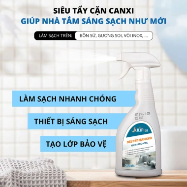Tẩy cặn canxi Juli Plus 500ml - Xịt sạch vòi sen, vách kính, inox, bồn sứ, gạch men - Giá giảm 69.000đ 2