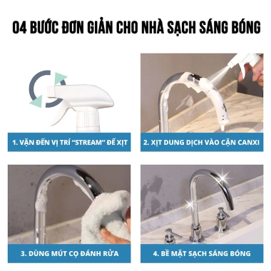 Tẩy cặn canxi Juli Plus 500ml - Xịt sạch vòi sen, vách kính, inox, bồn sứ, gạch men - Giá giảm 69.000đ 4