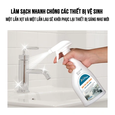 Tẩy cặn canxi Juli Plus 500ml - Xịt sạch vòi sen, vách kính, inox, bồn sứ, gạch men - Giá giảm 69.000đ 6
