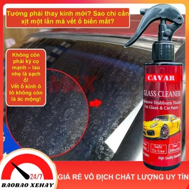 Tẩy Cặn Canxi & Ố Kính Ô tô - Làm Sạch Kính Xe Mờ Đục, Tăng Tầm Nhìn An Toàn - 129.000₫