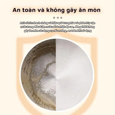 Tẩy cặn vôi, trà bằng axit citric - Sạch ấm đun, bình nóng lạnh, thiết bị gia dụng, chỉ 37.500đ