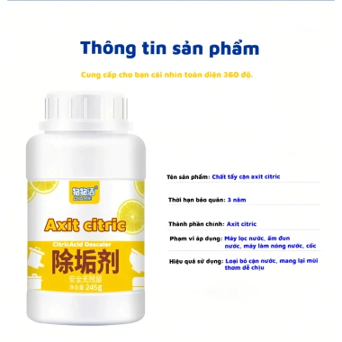 Tẩy cặn vôi, trà bằng axit citric - Sạch ấm đun, bình nóng lạnh, thiết bị gia dụng, chỉ 37.500đ