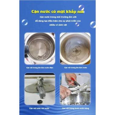 Tẩy cặn vôi, trà bằng axit citric - Sạch ấm đun, bình nóng lạnh, thiết bị gia dụng, chỉ 37.500đ