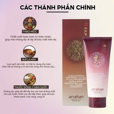 Tẩy da chết Arahan Gel Peeling Hàn Quốc 180ml thiên nhiên cho mọi da - 64.727 VND