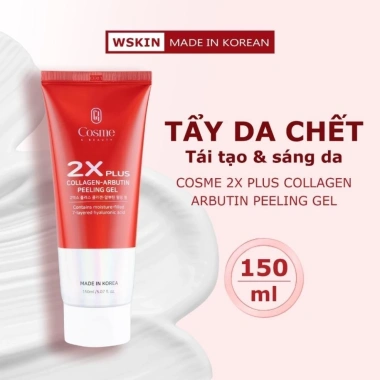 Tẩy da chết Cosme 2X Plus Collagen Arbutin Peeling Gel 150ml: Tái tạo sáng da cao cấp, giá chỉ 269.000₫ 2 Tẩy da chết Cosme 2X Plus Collagen Arbutin Peeling Gel 150ml: Tái tạo sáng da cao cấp, giá chỉ 269.000₫ 2