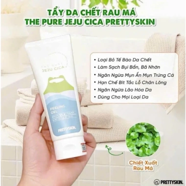 Tẩy Da Chết Da Mụn Nhạy Cảm Pretty Skin Jeju Cica Peeling Gel 150ml Giá 280k - Giảm từ 352.800 4 Tẩy Da Chết Da Mụn Nhạy Cảm Pretty Skin Jeju Cica Peeling Gel 150ml Giá 280k - Giảm từ 352.800 4
