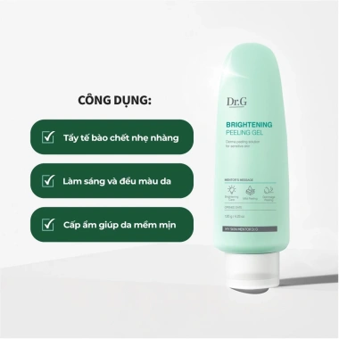 Tẩy Da Chết Dr.G Peeling Gel 120ml Dịu Nhẹ Dưỡng Sáng Da Mờ Thâm 255k