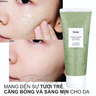 Tẩy da chết Huxley chiết xuất xương rồng, sạch sâu, mềm mịn, không khô, giá 105k 5