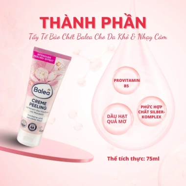 Tẩy Da Chết Mặt Balea Hàng Đức 90k - Giảm Giá 75k, Da Mịn Sáng Tự Nhiên