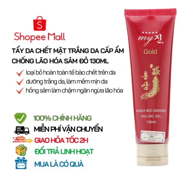 Tẩy da chết mặt trắng da cấp ẩm hồng sâm - My Gold Korea Red Ginseng Peeling Gel 130ml giá 149k