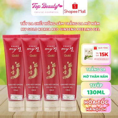 Tẩy da chết mặt trắng da cấp ẩm hồng sâm - My Gold Korea Red Ginseng Peeling Gel 130ml giá 149k