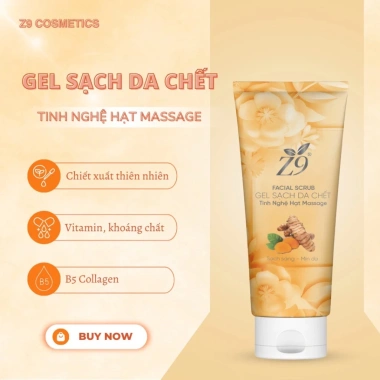 Tẩy Da Chết Nghệ Z9 80ml - Làm Sạch, Giảm Mụn, Mờ Thâm, Da Xỉn Màu, Giá 65.000