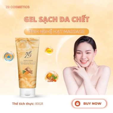 Tẩy Da Chết Nghệ Z9 80ml - Làm Sạch, Giảm Mụn, Mờ Thâm, Da Xỉn Màu, Giá 65.000
