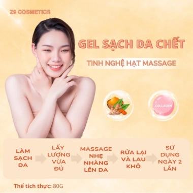 Tẩy Da Chết Nghệ Z9 80ml - Làm Sạch, Giảm Mụn, Mờ Thâm, Da Xỉn Màu, Giá 65.000