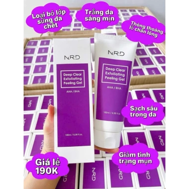 Tẩy Da Chết N.R.D Gel AHA BHA - Dịu Nhẹ, Làm Sạch Sâu, Giảm Mụn, 205.000đ