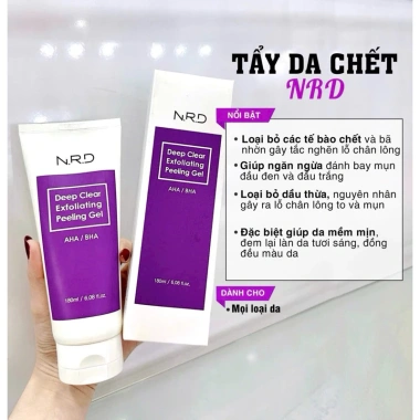 Tẩy Da Chết N.R.D Gel AHA BHA - Dịu Nhẹ, Làm Sạch Sâu, Giảm Mụn, 205.000đ