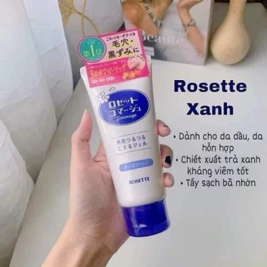 Tẩy Da Chết Rosette Xanh 120g - Da Sáng Mịn, Làm Sạch Sâu, Giá Chỉ 150.000 VND (Giảm từ 193.500 VND)
