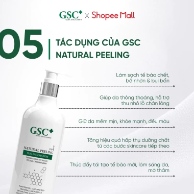 Tẩy Da Chết Sinh Học GSC Natural Peeling – Sạch Nhẹ Nhàng, Không Bào Mòn, 475k