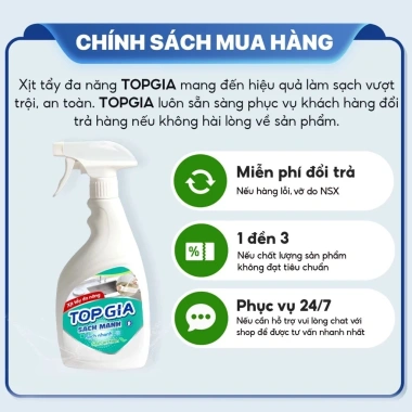 Tẩy Đa Năng TOPGIA 500ml - Xịt Tẩy Rửa Nhà Bếp, Đánh Bay Dầu Mỡ, Giá Ưu Đãi 43.000₫