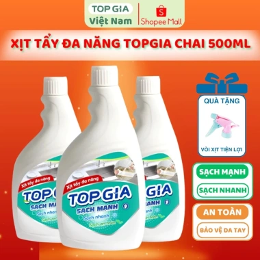Tẩy Đa Năng TOPGIA 500ml - Xịt Tẩy Rửa Nhà Bếp, Đánh Bay Dầu Mỡ, Giá Ưu Đãi 43.000₫ 8 Tẩy Đa Năng TOPGIA 500ml - Xịt Tẩy Rửa Nhà Bếp, Đánh Bay Dầu Mỡ, Giá Ưu Đãi 43.000₫ 8