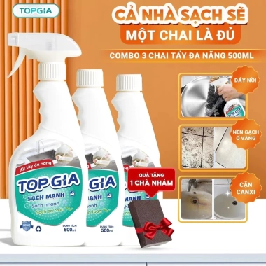 Tẩy Đa Năng TOPGIA 500ml - Xịt Tẩy Rửa Nhà Bếp, Đánh Bay Dầu Mỡ, Giá Ưu Đãi 43.000₫