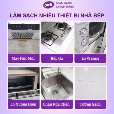 Tẩy Dầu Mỡ Bếp Gas và Bếp Từ 500g - Giảm Giá 35K, Loại Bỏ Mùi, Sạch Đáy Xoong, Chảo, Tường Bếp 5