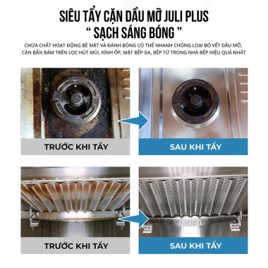 Tẩy Dầu Mỡ Juliplus – Nước tẩy đa năng cho máy hút mùi, làm sạch bếp ga & bếp từ, giá 69.000₫ 4