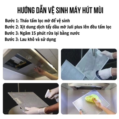 Tẩy Dầu Mỡ Juliplus – Nước tẩy đa năng cho máy hút mùi, làm sạch bếp ga & bếp từ, giá 69.000₫ 6