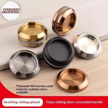 Tay nắm cửa vô hình thép không gỉ đa chức năng - Tay cầm tủ trượt, giấu kín, nhúng nội thất, phù hợp cửa kính - 65.230₫