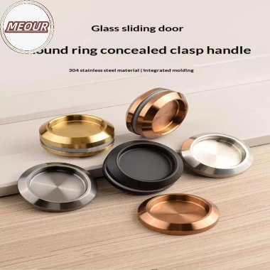 Tay nắm cửa vô hình thép không gỉ đa chức năng - Tay cầm tủ trượt, giấu kín, nhúng nội thất, phù hợp cửa kính - 65.230₫