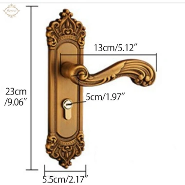 Tay nắm khóa cửa cổ điển cho cửa gỗ dày 35-45mm - Giá ưu đãi 236.000₫