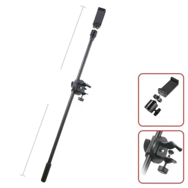 Tay Quay 720 độ Đa Năng Gắn Tripod Điện Thoại, Chân Đèn 65cm - Giá 120k