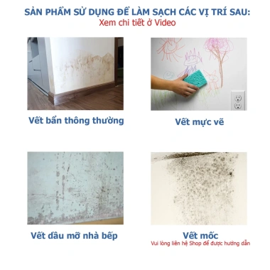 Tẩy rửa đa năng 500ml Xóa mọi vết bẩn nội thất gia đình, văn phòng, giá 105.000₫ 4 Tẩy rửa đa năng 500ml Xóa mọi vết bẩn nội thất gia đình, văn phòng, giá 105.000₫ 4