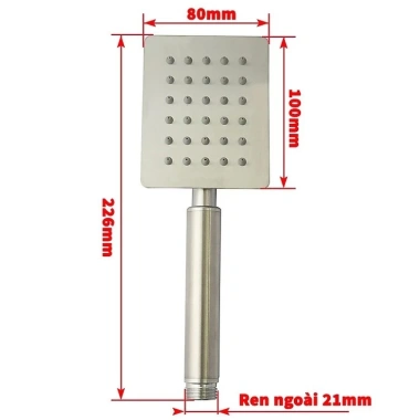Tay sen tắm inox 304 nóng lạnh Vòi hoa sen 2 kiểu tròn, vuông, giá chỉ 28.000₫