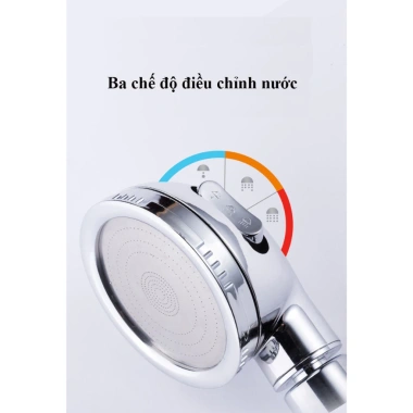 Tay sen tăng áp nhựa xi có tắt mở, điều chỉnh 3 chế độ trên bát sen – Giá ưu đãi 54.570₫ 4 Tay sen tăng áp nhựa xi có tắt mở, điều chỉnh 3 chế độ trên bát sen – Giá ưu đãi 54.570₫ 4