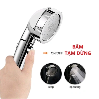 Tay sen tăng áp nhựa xi có tắt mở, điều chỉnh 3 chế độ trên bát sen – Giá ưu đãi 54.570₫ 5 Tay sen tăng áp nhựa xi có tắt mở, điều chỉnh 3 chế độ trên bát sen – Giá ưu đãi 54.570₫ 5