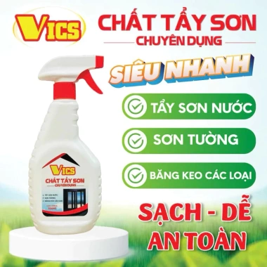 Tẩy Sơn Nước Chuyên Dụng VICS 500ml Xịt Tẩy Rửa Băng Keo, Bút Lông Dầu Giá 79.200₫ 4