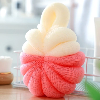 Tẩy tế bào chết bóng tắm hình bí ngô - Loofah mềm tạo bọt, da mượt, giao hàng địa phương