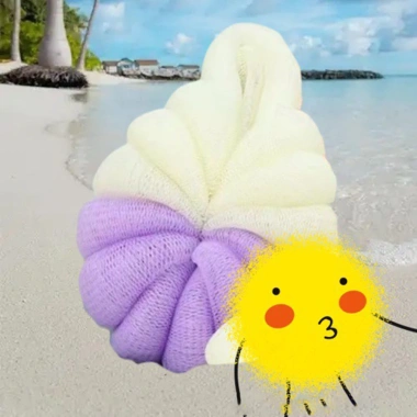 Tẩy tế bào chết bóng tắm hình bí ngô - Loofah mềm tạo bọt, da mượt, giao hàng địa phương