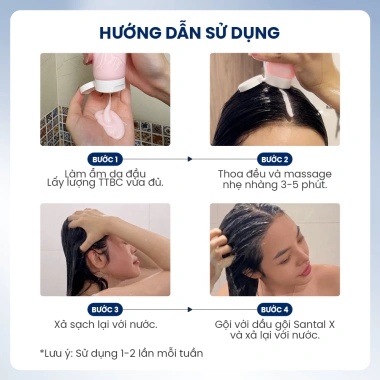 Tẩy tế bào chết da đầu muối hồng Biocarepharma - Giảm gàu, bết tóc, tăng độ phồng 50g/150g 7