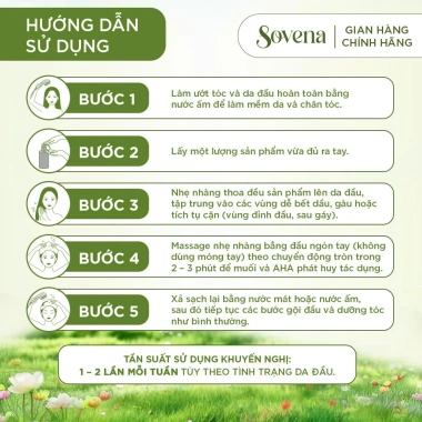 Tẩy tế bào chết da đầu muối Sovena làm sạch, loại bỏ bã nhờn, giảm bết dầu 280.000 VND 7