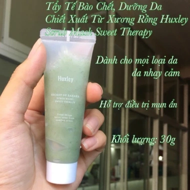 Tẩy Tế Bào Chết Huxley Mini 30ml Scrub Mask Sweet Therapy – Giá chỉ 129.000đ, giảm từ 167.700đ