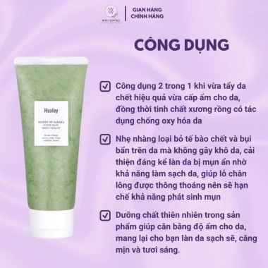 Tẩy Tế Bào Chết Huxley Secret Of Sahara Sweet Therapy - Cấp ẩm, Chống Oxy Hóa, Giá 99.000đ