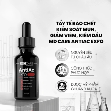 Tẩy tế bào chết MD CARE AntiAc Exfo 10ml-30ml - Da mịn sáng, giảm mụn, giá chỉ 179.000đ