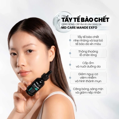 Tẩy tế bào chết MD CARE Mande Exfo 10ml/30ml – Da mịn, giảm mụn, chỉ 159.000₫ 4 Tẩy tế bào chết MD CARE Mande Exfo 10ml/30ml – Da mịn, giảm mụn, chỉ 159.000₫ 4