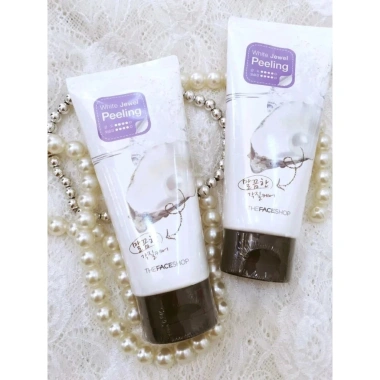 Tẩy tế bào da chết ngọc trai TFS White Jewel Peeling 120ml - Da sáng mịn, dưỡng ẩm